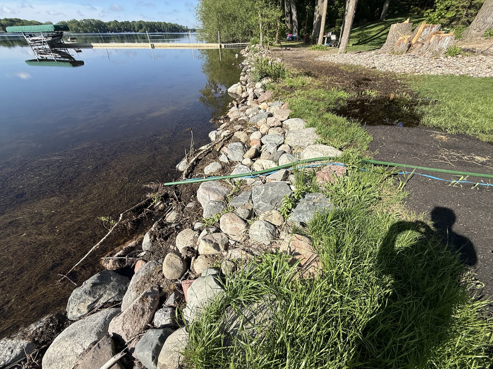 Rock shoreline work